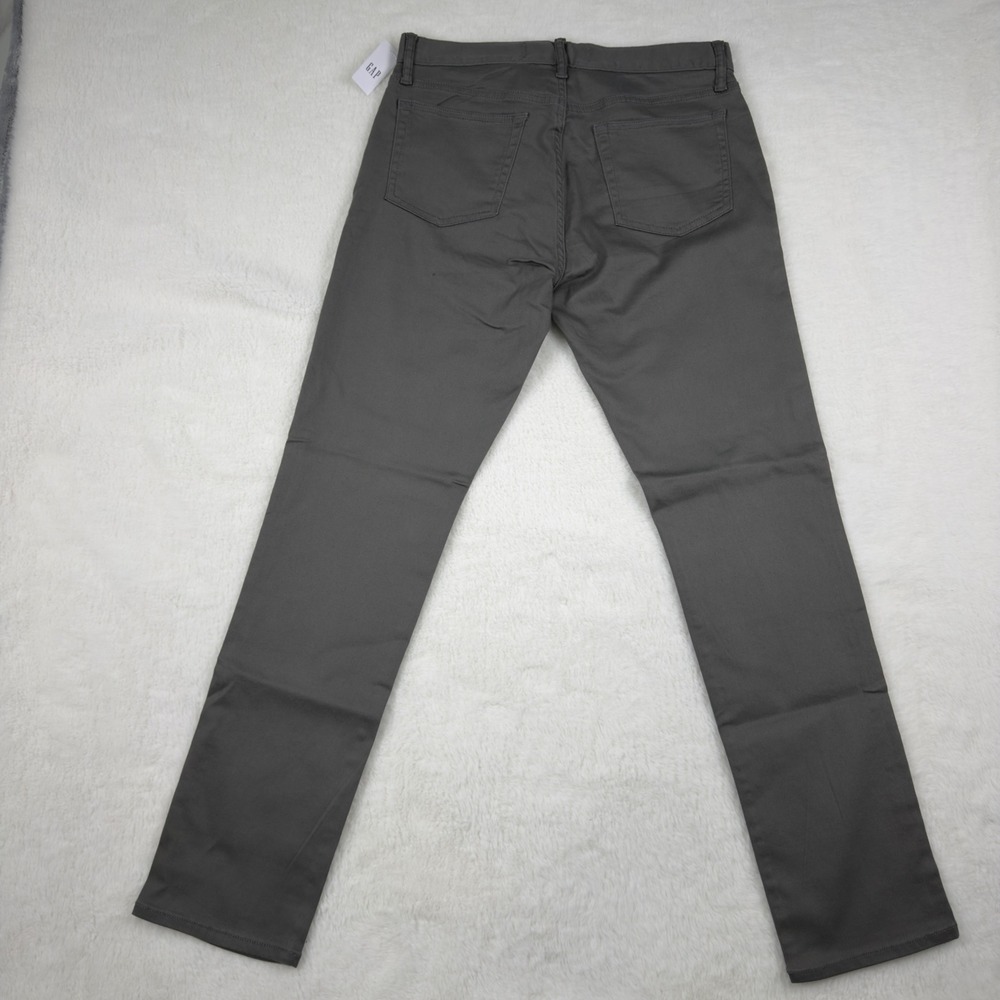 Gap Slim Travel Jeans Mens 31x32 Olive Green Grey Stretch Cotton 513447-00-1 - Picture 4 of 9